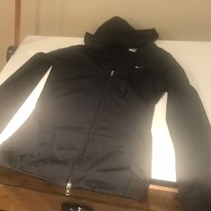 Black nike zip hoodie girls medium